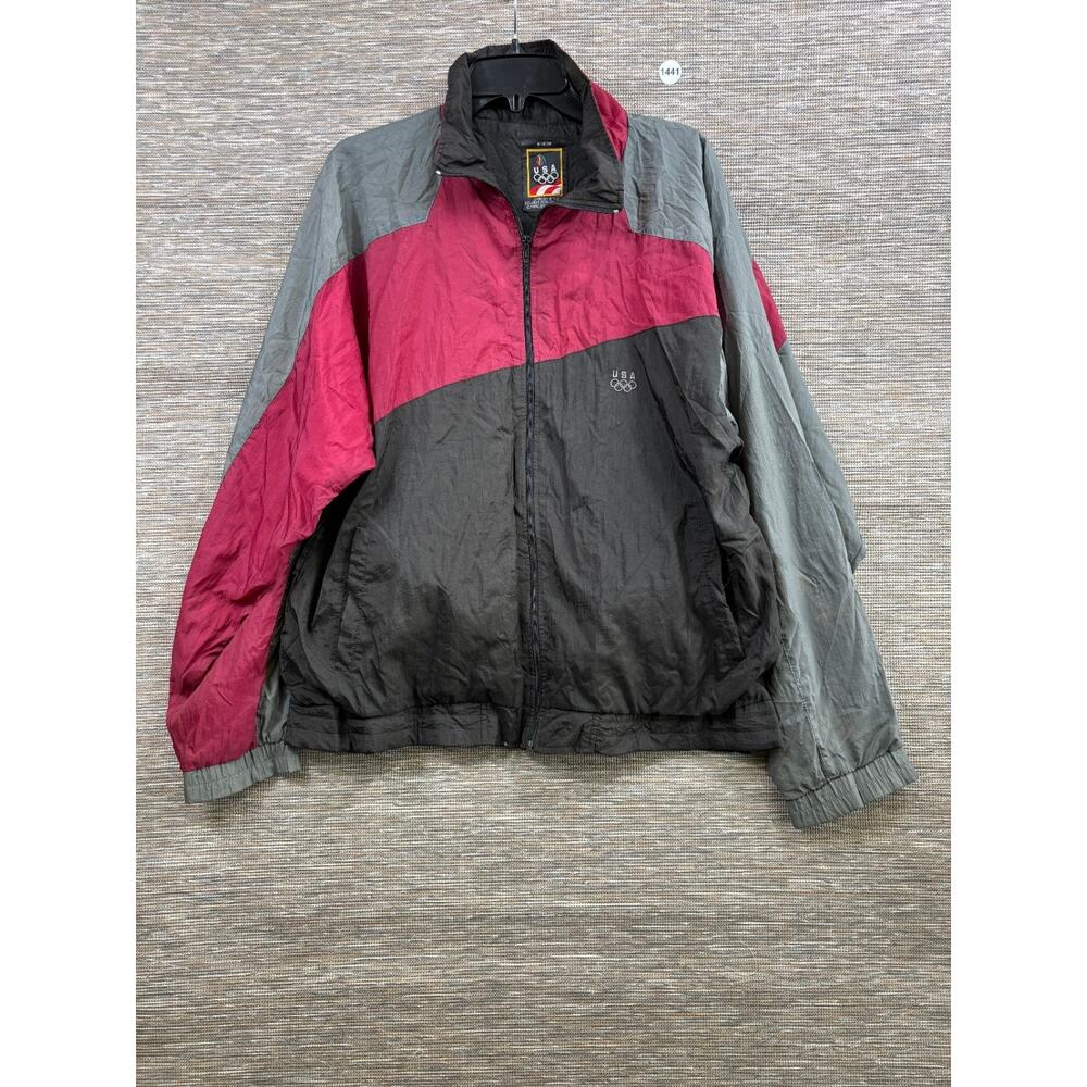 Vintage 90s USA Olympics Windbreaker Jacket By JC Penney Mens Size L *READ